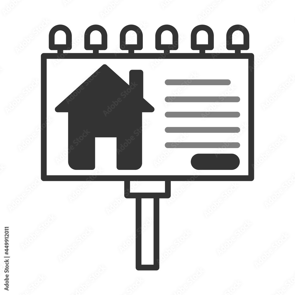 Bill Board Linear Vector Icon Design Bill Board Linear Vector Icon Design