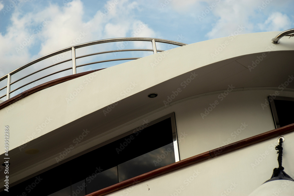 Fototapeta premium Luxury yacht, detail, northern Mediterranean 