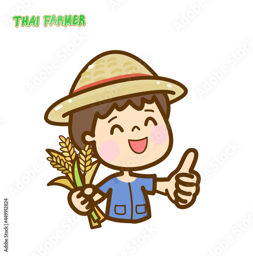Cartoon Thai Farmer Vector   © V.A Gallery