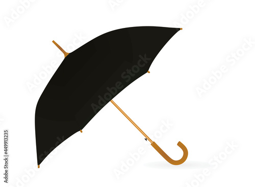 Classic black umbrella. vector illustration