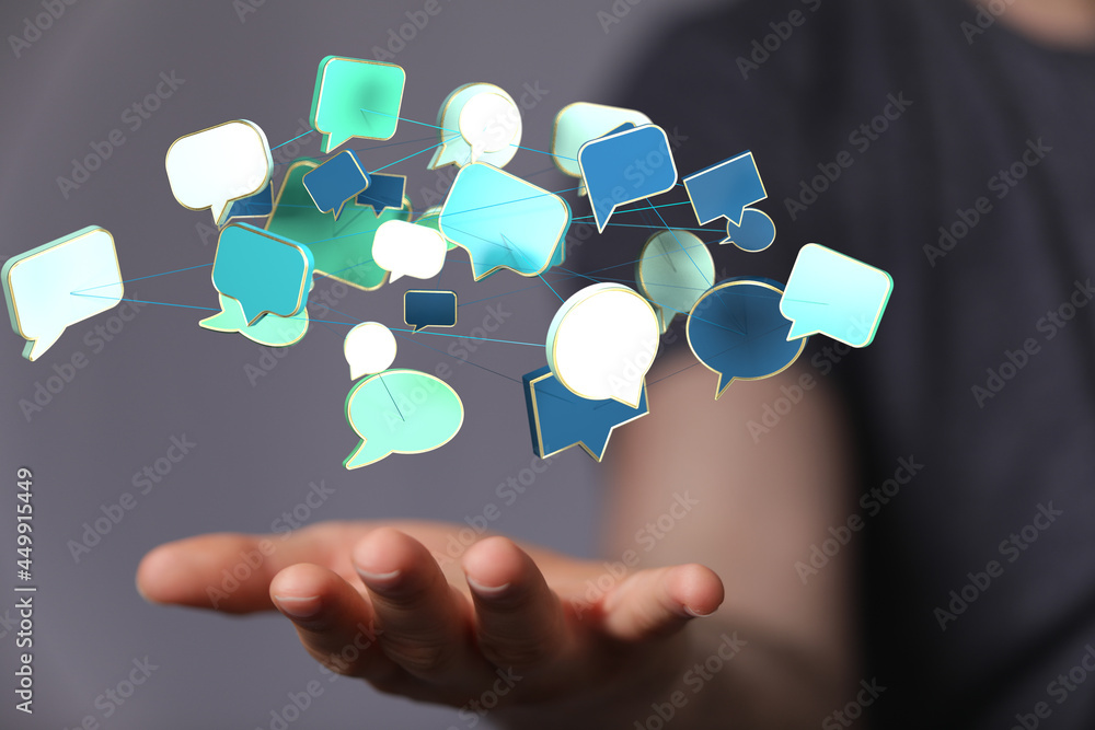 communication speak bubble digital concept communication speak bubble digital concept