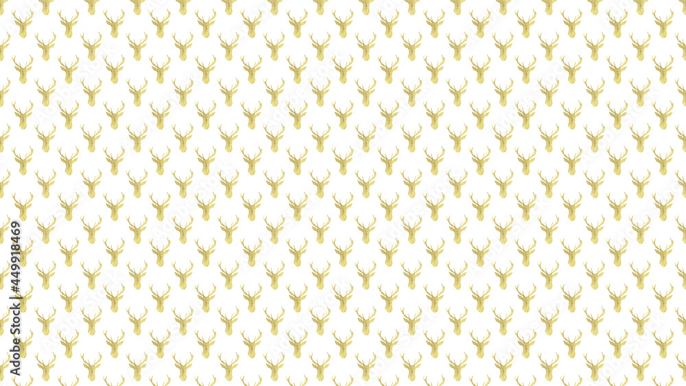 abstract seamless golden deer head with antler pattern on white color background
abstract seamless golden deer head with antler pattern on white color background