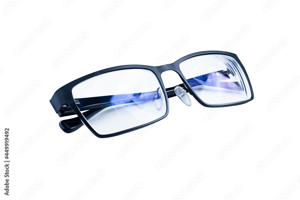 Glasses with lenses isolate on white background Glasses with lenses isolate on white background