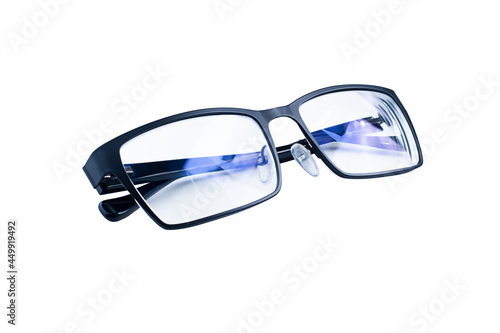 Glasses with lenses isolate on white background