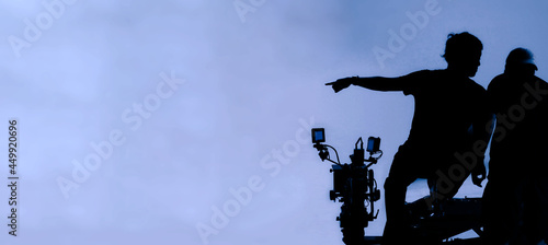 Slika na platnu Video production behind the scenes