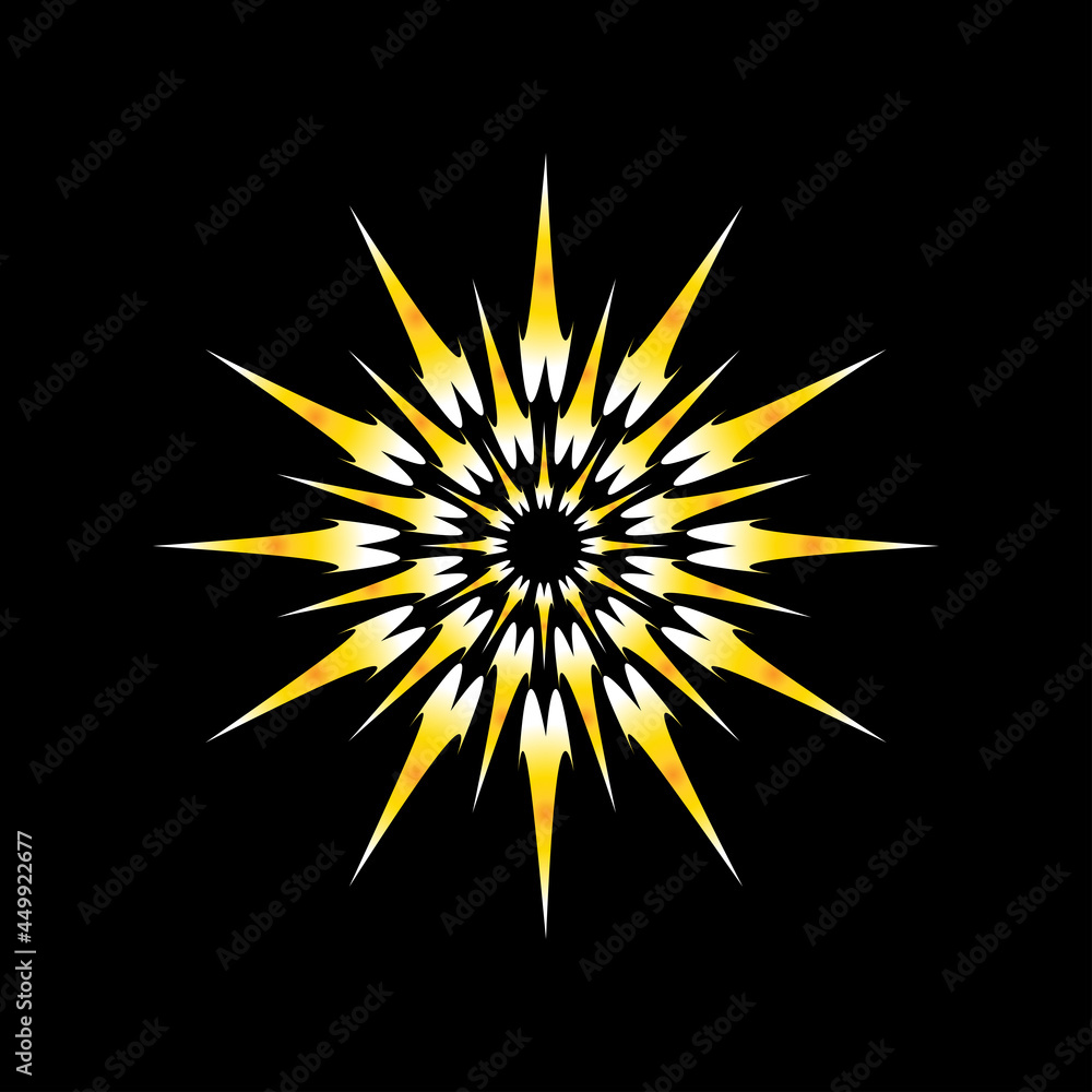 Fototapeta premium Star burst, explosion, Fiery sparks, Firework effect, sun blast vector design