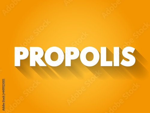 Propolis text quote, concept background