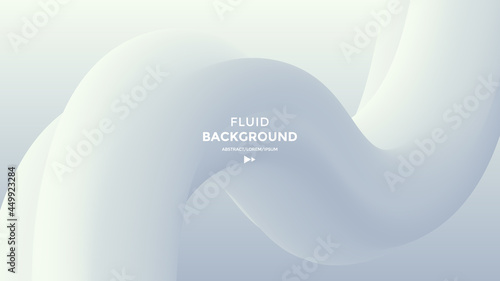 White and grey fluid wave. Duotone geometric compositions with gradient 3d flow shape. Innovation modern background design for cover, landing page.