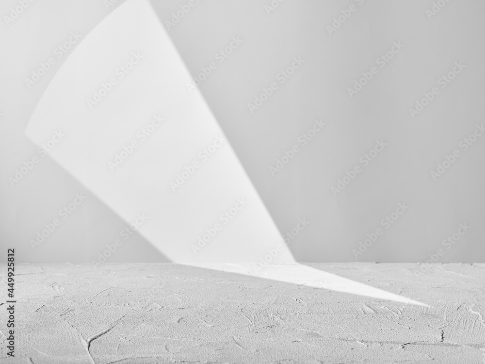 Gray background for product presentation with beam of light Gray background for product presentation with beam of light