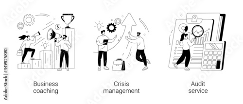 Consulting company abstract concept vector illustrations.