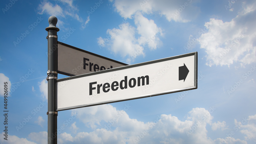 Fototapeta premium Street Sign to Freedom