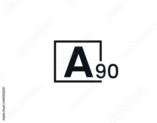 A90, 90A Initial letter logo