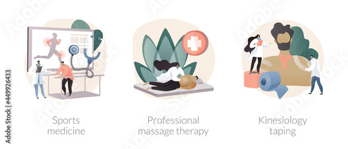 Sport healthcare abstract concept vector illustrations.