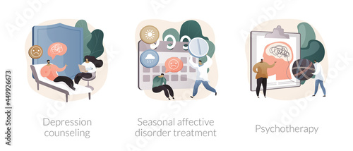 Mental health condition abstract concept vector illustrations.