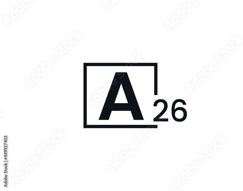 A26, 26A Initial letter logo