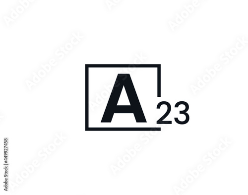 A23, 23A Initial letter logo