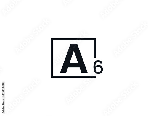 A6, 6A Initial letter logo
