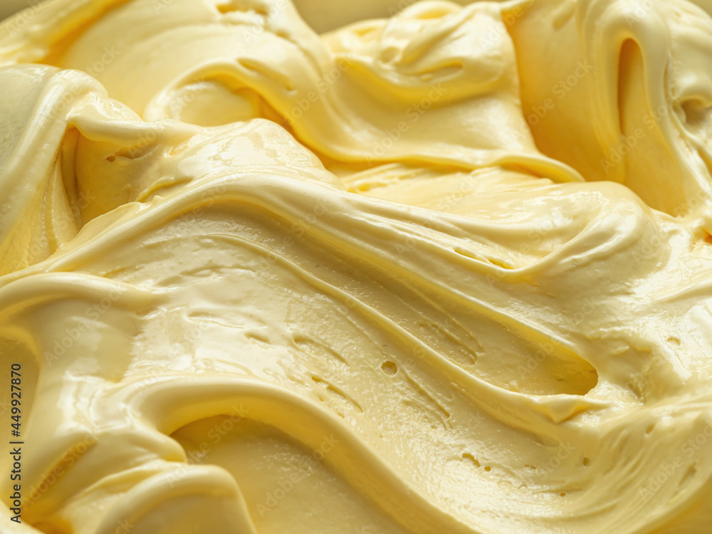 Vanila flavour gelato - full frame detail. Close up of a beige surface texture of vanilla Ice cream. Vanila flavour gelato - full frame detail. Close up of a beige surface texture of vanilla Ice cream.