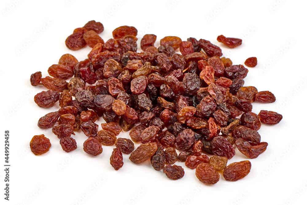 Raisins, isolated on white background. Raisins, isolated on white background.