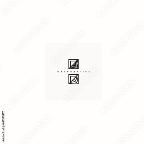 
illustration consisting of an image of a piece of wood and the inscription "woodworking" in the form of a symbol or logo