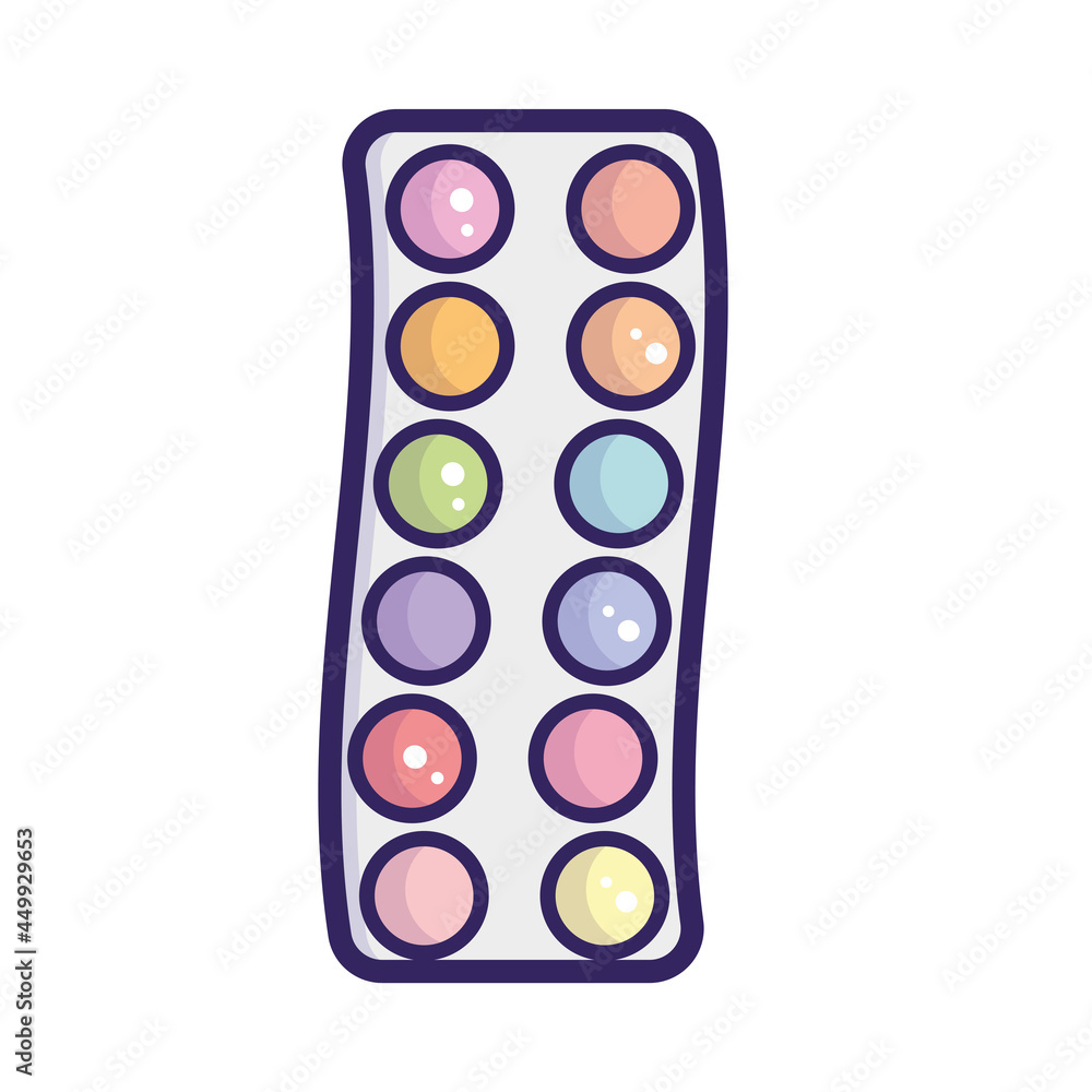Isolated art palette icon school supply icon Isolated art palette icon school supply icon