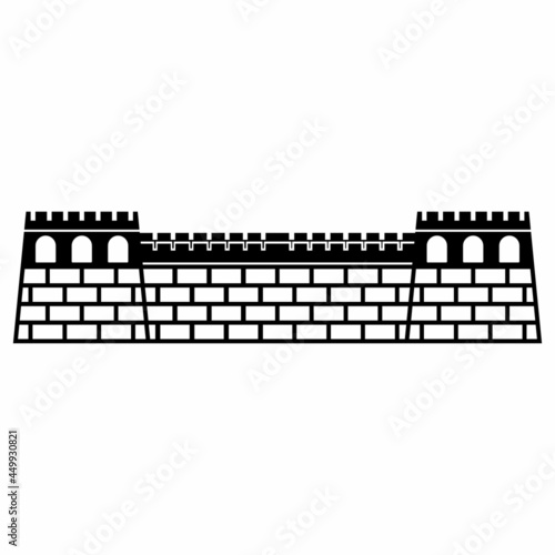 great wall of China landmark illustrations vector sign symbol