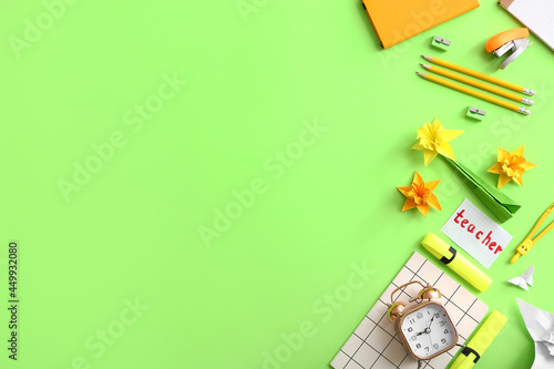 Alarm clock with stationery...