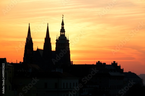 St. Vitus Cathedral in Prague just before sunrise © Vojtech
