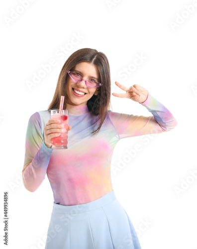 Beautiful young woman with ...