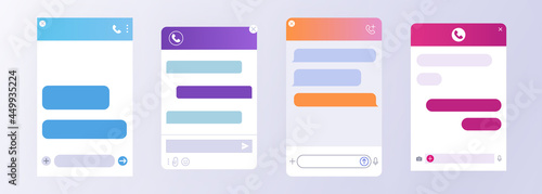 Flat set of chat bot dialoge windows for customer support. Pop-up online window to help the user. AI services for communication in the mobile smartphone app, website. Virtual assistant bot layouts.