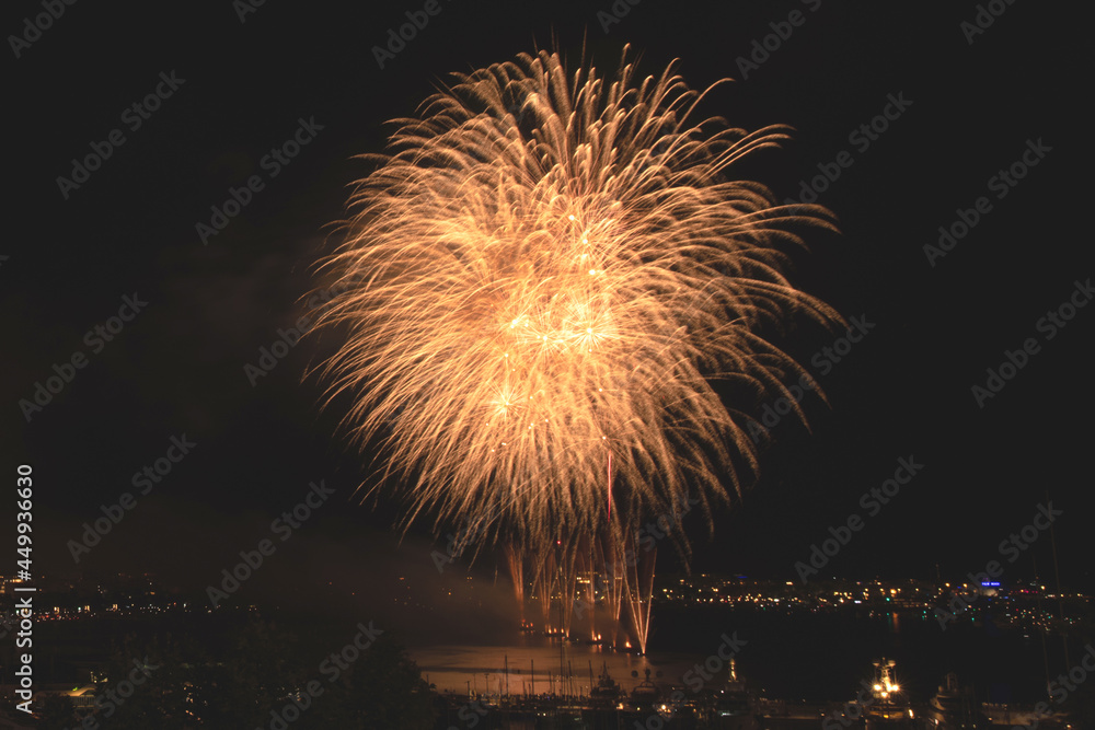 Feu d'artifice de Pyragric lors du festival pyrotechnique de Cannes Feu d'artifice de Pyragric lors du festival pyrotechnique de Cannes