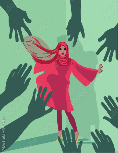 Feminism - Violence Against Wome - Diversity - Women Rights - Traditional Indian Woman Sexual Harassment
