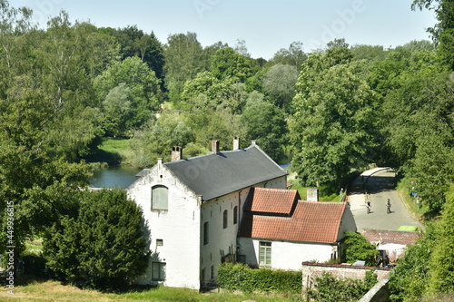 La maison du Portier ,l'un des bâtiments de l'abbaye du Rouge-Cloître abritant un musée en plein coeur de la forêt de Soignes à Auderghem 