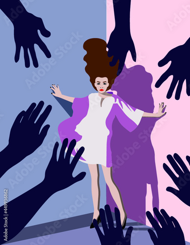 Diversity - Violence Against Women -Equal Rights - Business Woman Sexual Harassment