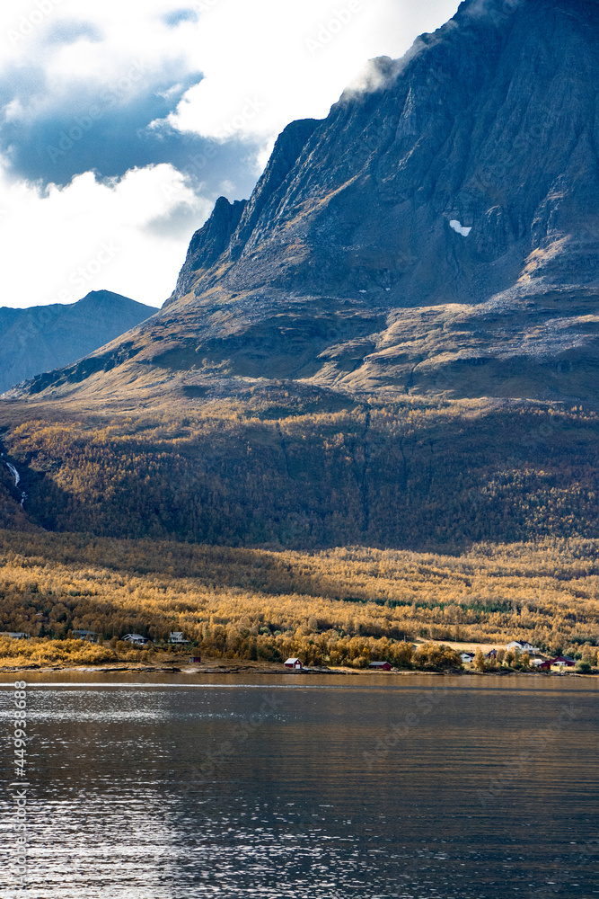 lake in the mountains Tromso Norway 