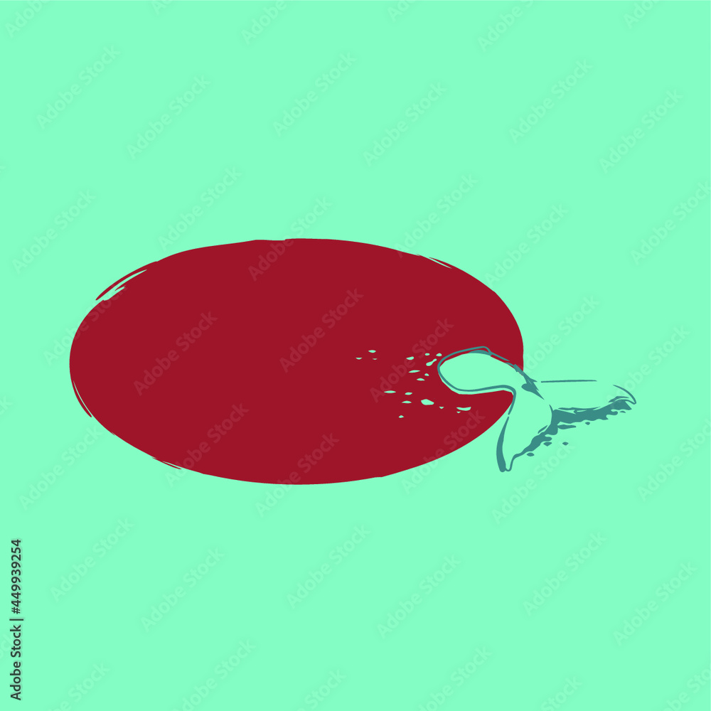 whale in sea of blood in a cool blue background whale in sea of blood in a cool blue background