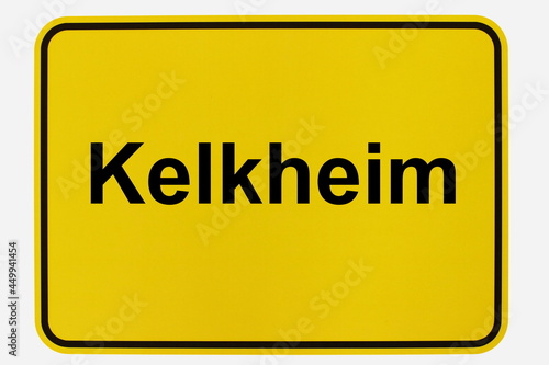 Illustration eines Stadteingangsschildes der Stadt Kelkheim photo