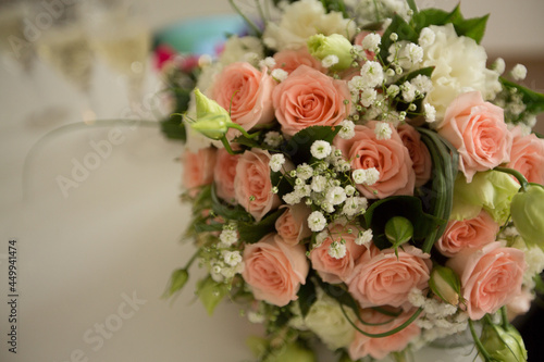 beautiful delicate flowers in a beautiful bouquet. Bridal bouquet. delicate wedding bouquet  © denis