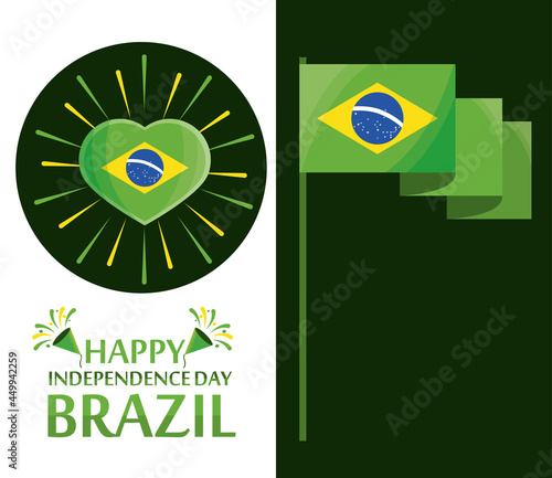 brazil independence day banners