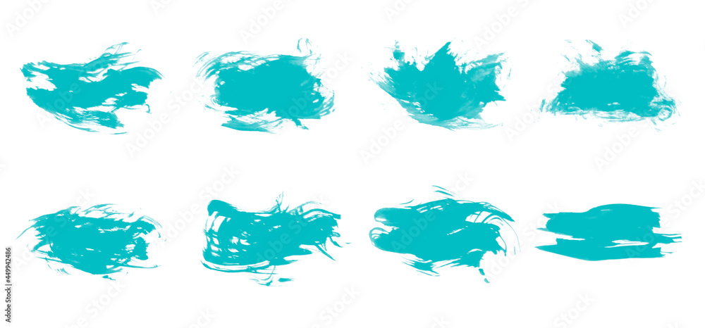 Beautiful turquoise set of brushes for art painting Beautiful turquoise set of brushes for art painting