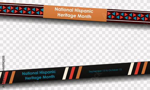 Hispanic National Heritage Month in September and October. Hispanic and Latino culture. Latin American patterns.