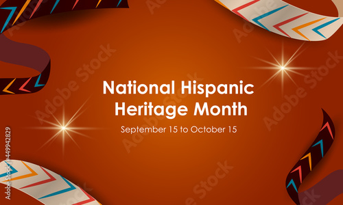Hispanic National Heritage Month in September and October. Hispanic and Latino culture. Latin American patterns.
