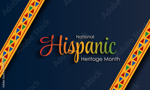 Hispanic National Heritage Month in September and October. Hispanic and Latino culture. Latin American patterns. photo