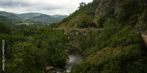 view on an aqueduct during the visit with the ardeche train