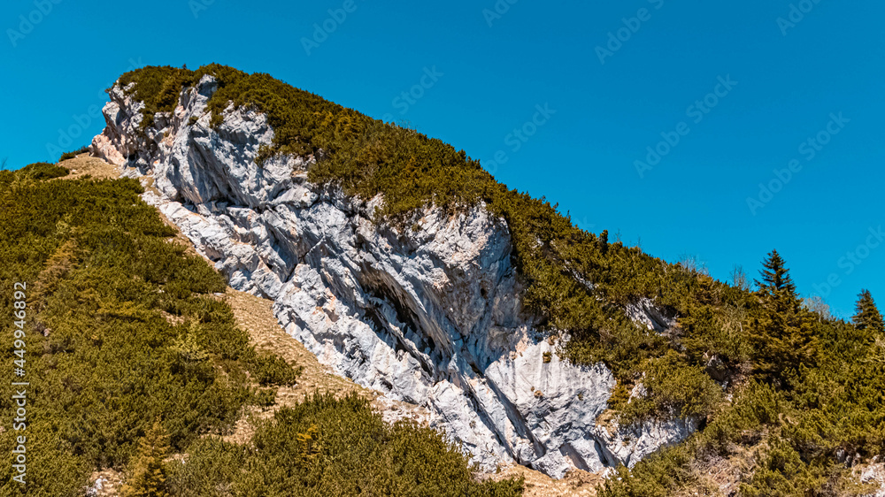 Beautiful alpine summer view at the famous Alpspitze summit near Garmisch Partenkirchen, Bavaria, Germany