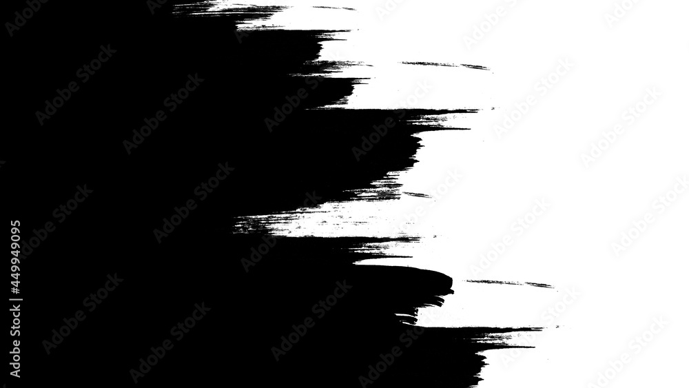 texture of old paper. old paper background. texture of black stripes on white paper. black and white abstraction. Paint roller distress overlay texture. Dirty isolated basis. Artistic messy banner bac
