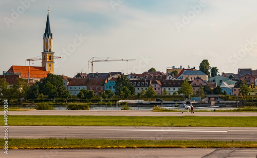 Beautiful view at Vilshofen airport, Bavaria, Germany photo