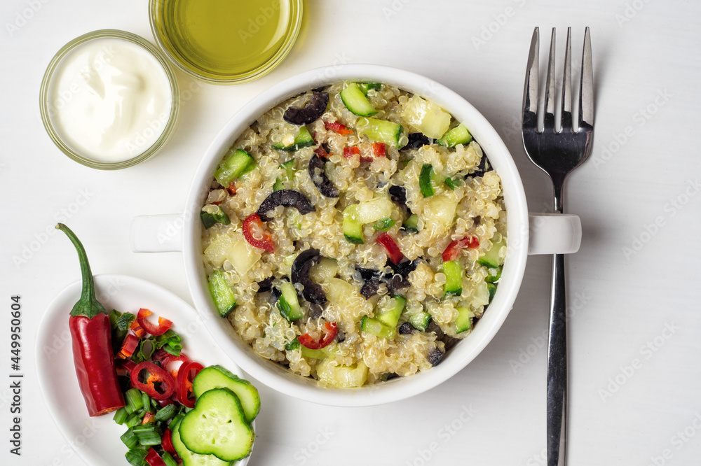 Gluten-free quinoa salad with vegetables Gluten-free quinoa salad with vegetables