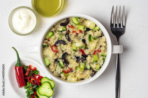 Gluten-free quinoa salad with vegetables