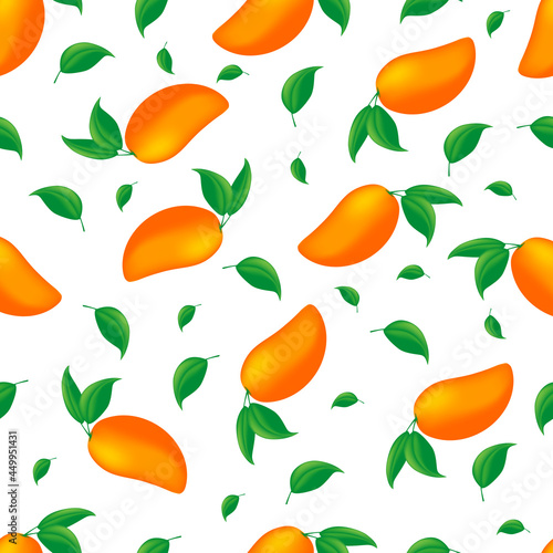 Obraz na płótnie Mango Pattern Seamless Wallpaper Vector w salonie